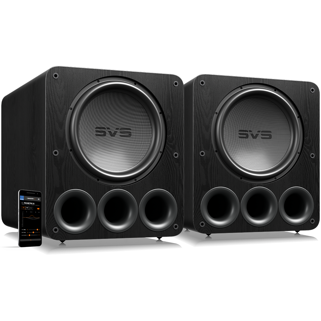 Dual PB-5000 R|Evolution Subwoofers in Premium Black Ash