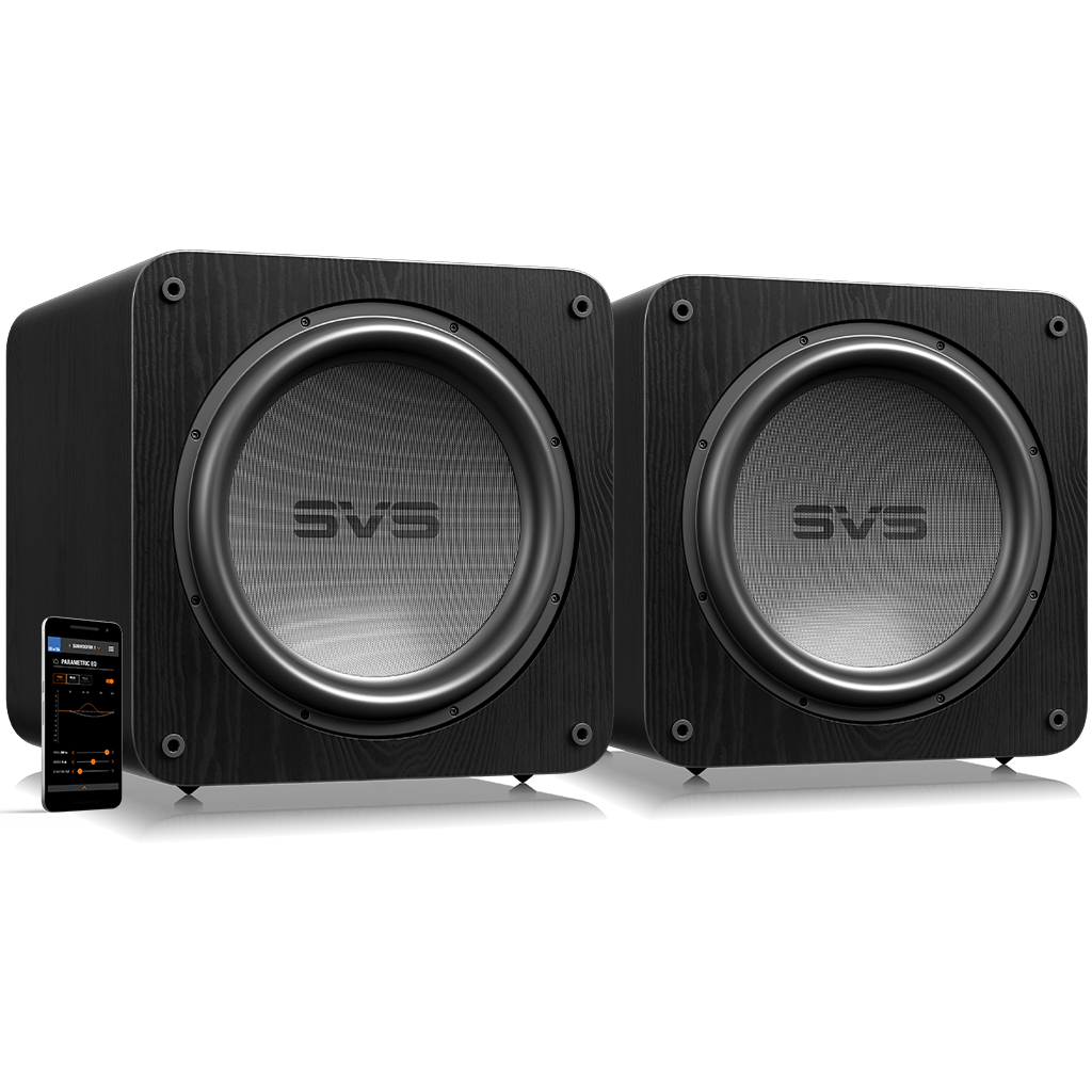 Dual SB-5000 R|Evolution Subwoofers in Premium Black Ash