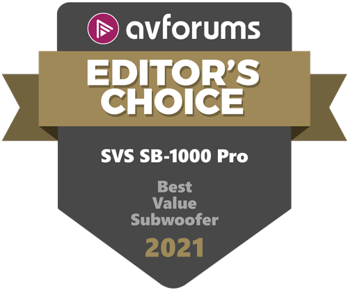 AVForums - Editors Choice - Best Value Subwoofer - SB-1000 Pro