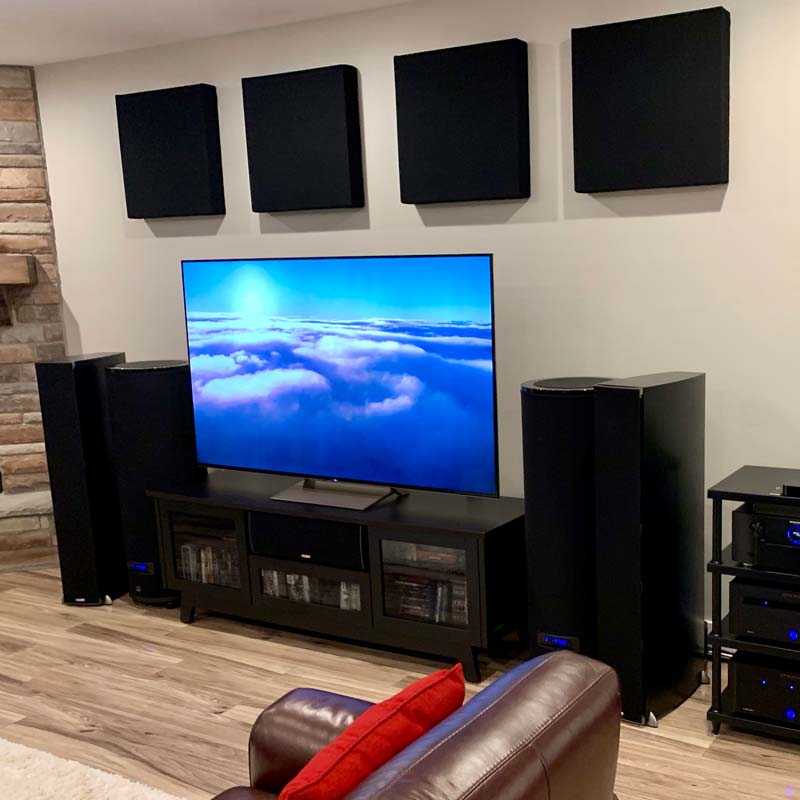 Living Room Transformed to Immersive Escape with Dual Ported Subwoofers in Utah