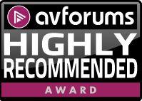 AVForums - Highly Recommended Award