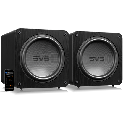 Dual SB-5000 R|Evolution Subwoofers in Premium Black Ash
