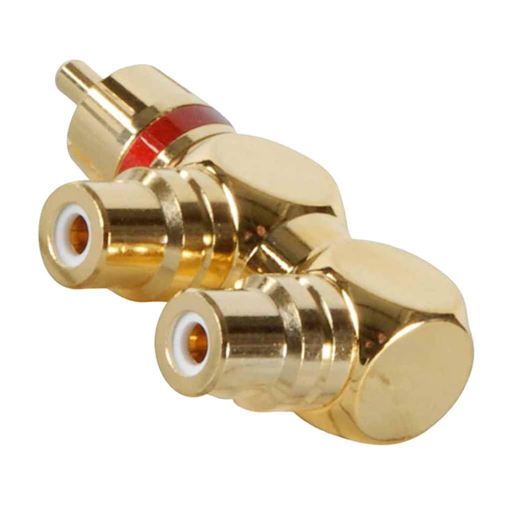 Gold RCA Y Adapter